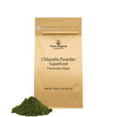 PURE ORIGINAL INGREDIENTS Chlorella Powder bottle – 16 oz