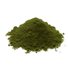 Fine green chlorella powder texture