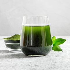 Measuring spoon with chlorella powder