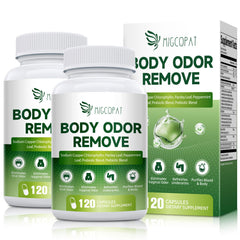 Chlorophyll body deodorizing supplement 2-pack packaging displayed