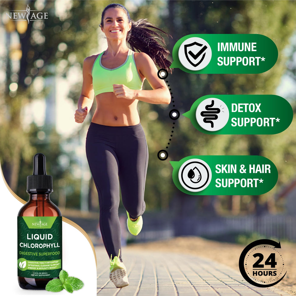 Natural deodorant concept showing chlorophyll deodorizing internal odor