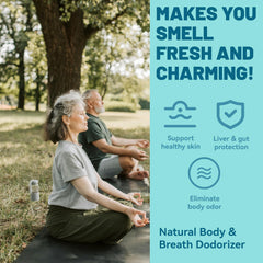 Chlorophyll gummies packaging highlighting vegan and non-GMO attributes