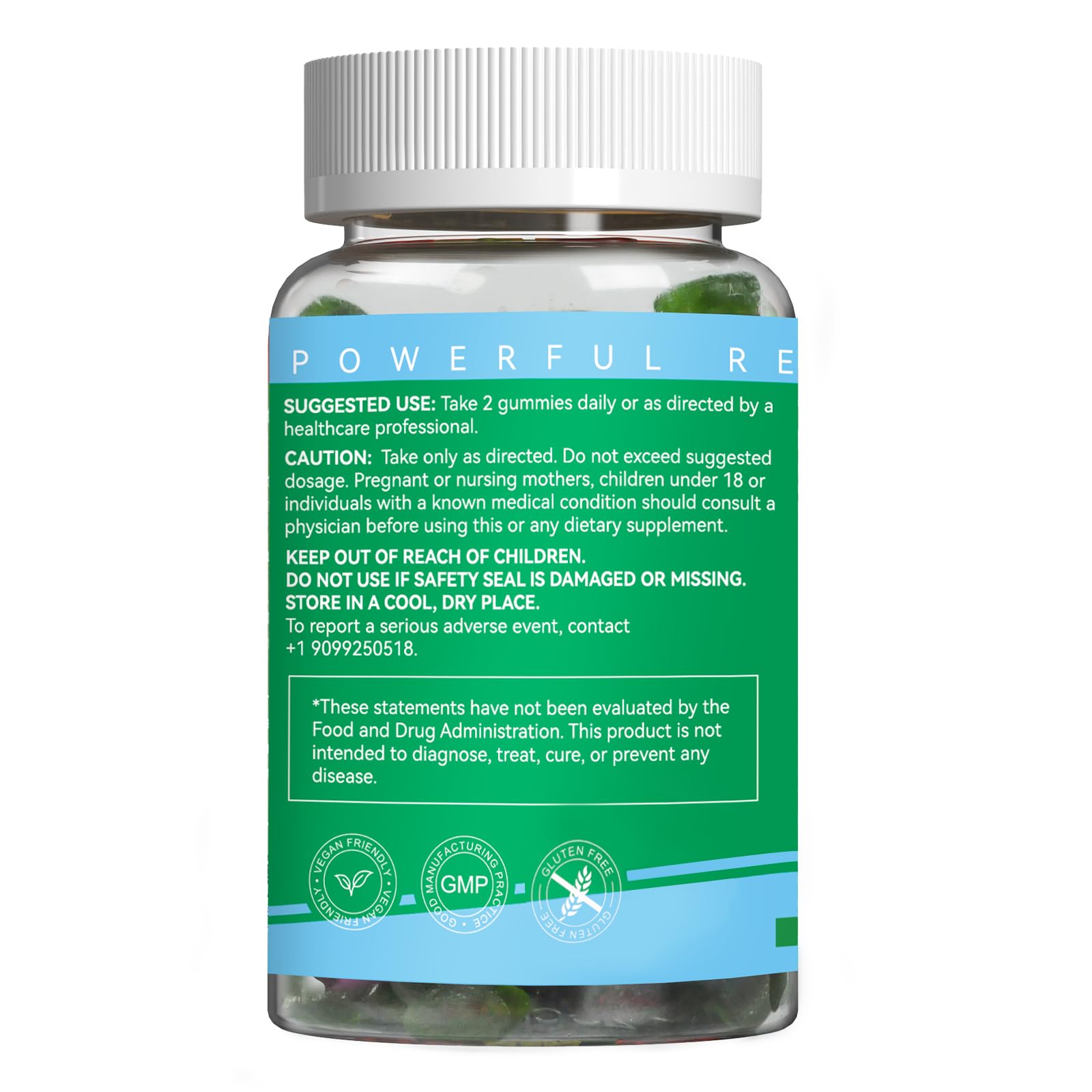 60-count bottle of chlorophyll gummies for detox, immune support and healthy skin