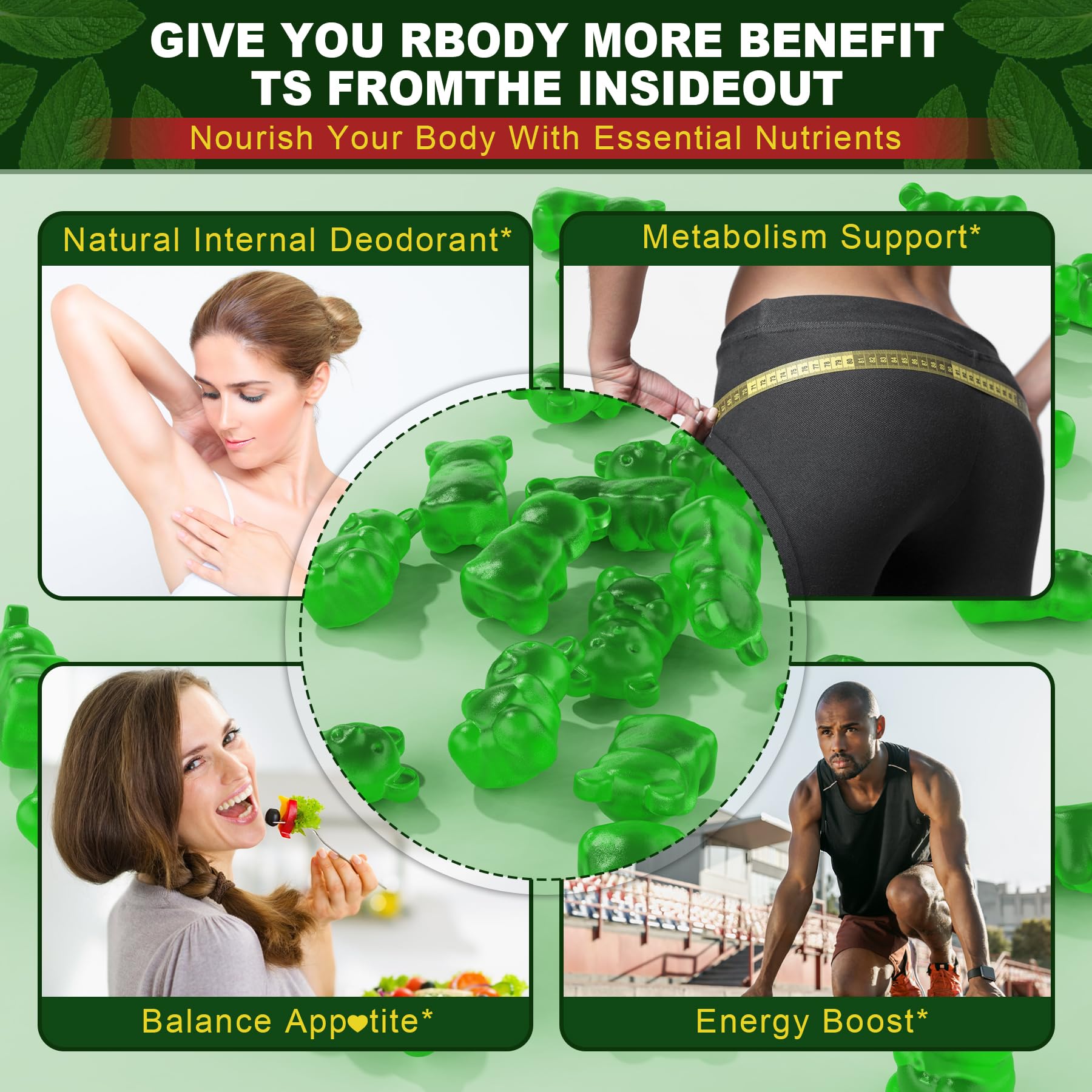 Bottle of Chlorophyll Gummies 18-IN-1