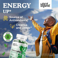 Chlorophyll gummies for detox and energy - vegan and non-GMO