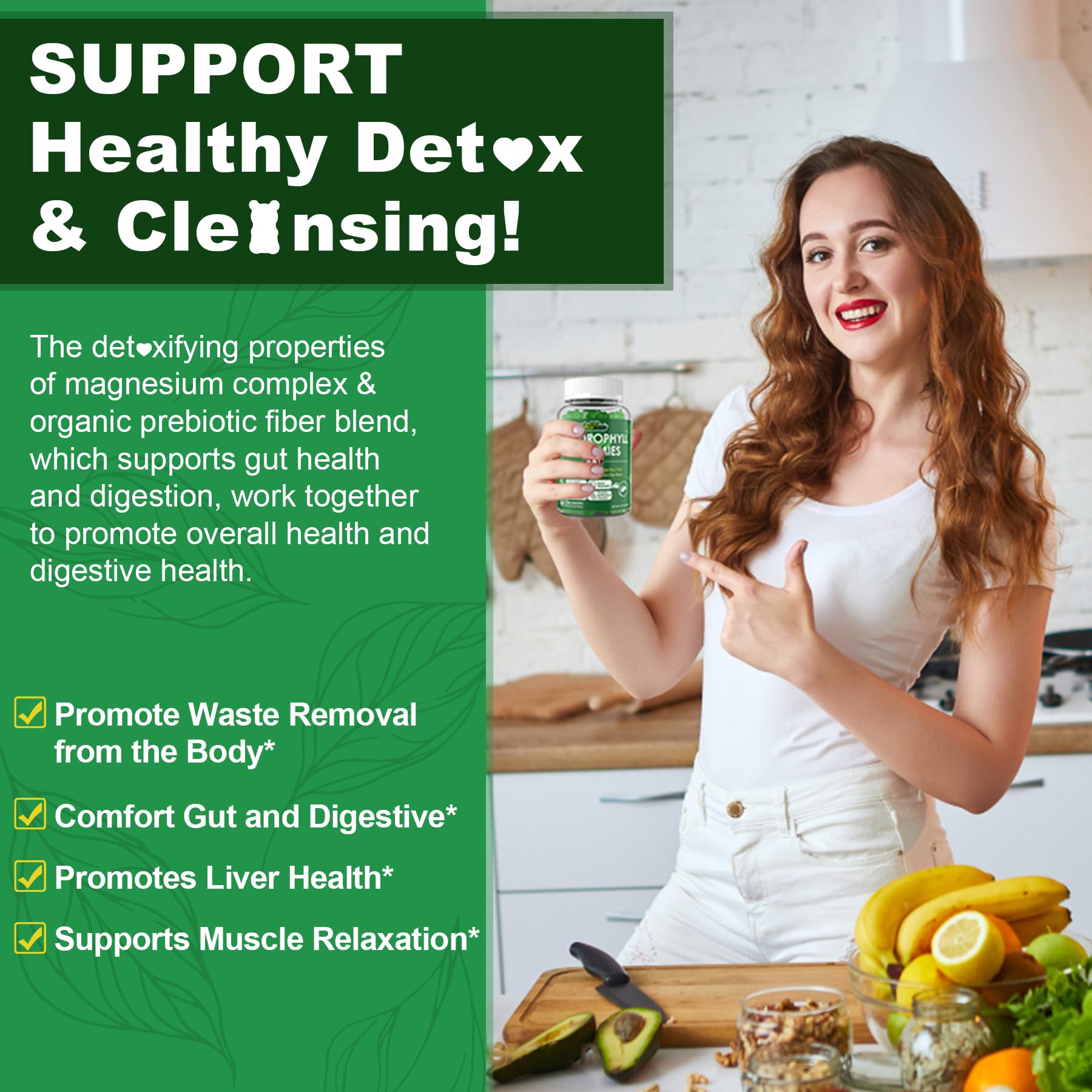 Organic ingredients used in Chlorophyll Gummies 18-IN-1