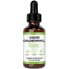 Chlorophyll Liquid Drops bottle with mint flavor, 2 oz