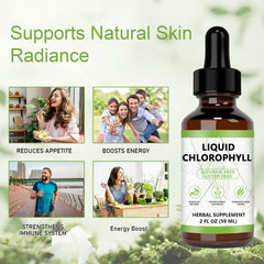 Close-up of Chlorophyll Drops bottle label