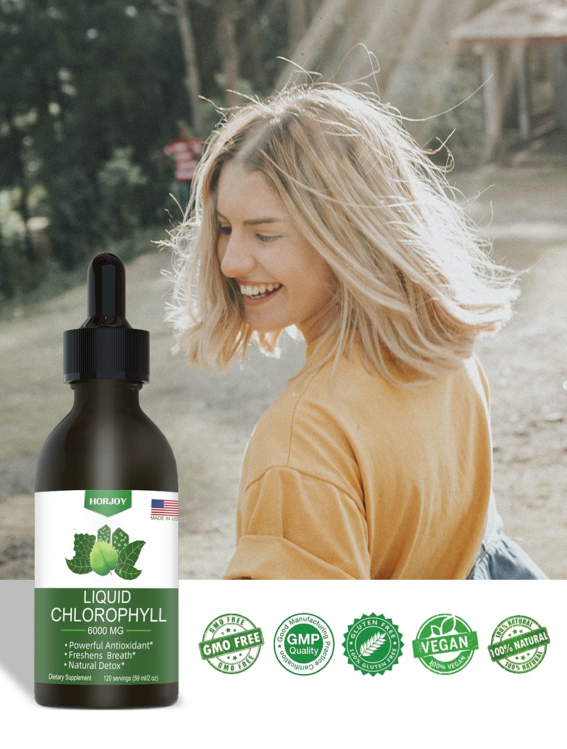 Internal deodorant and breath deodorizing chlorophyll drops