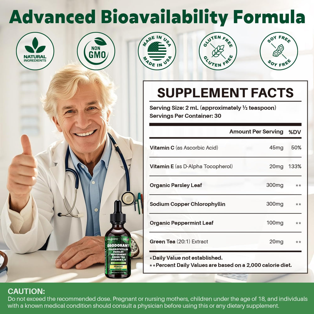 MEGNETA Chlorophyll Liquid Drops packaging