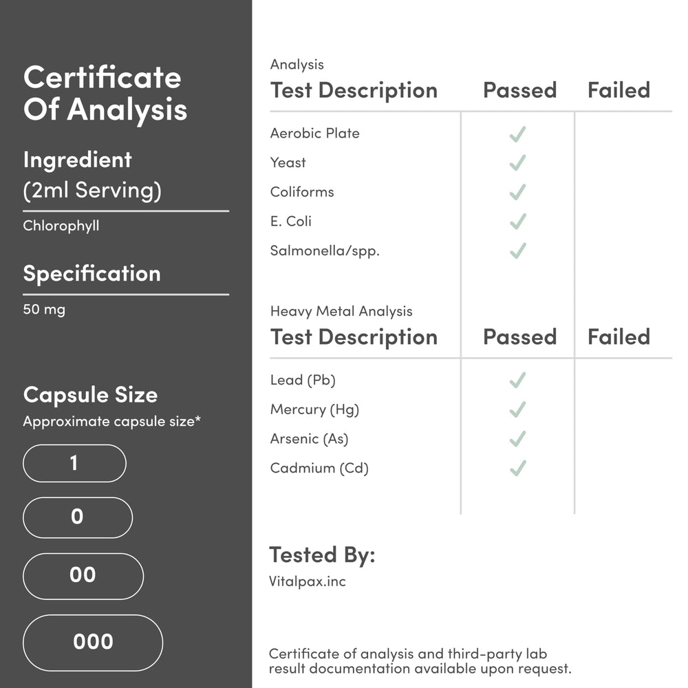Product shot of Double Wood chlorophyll liquid drops 2oz