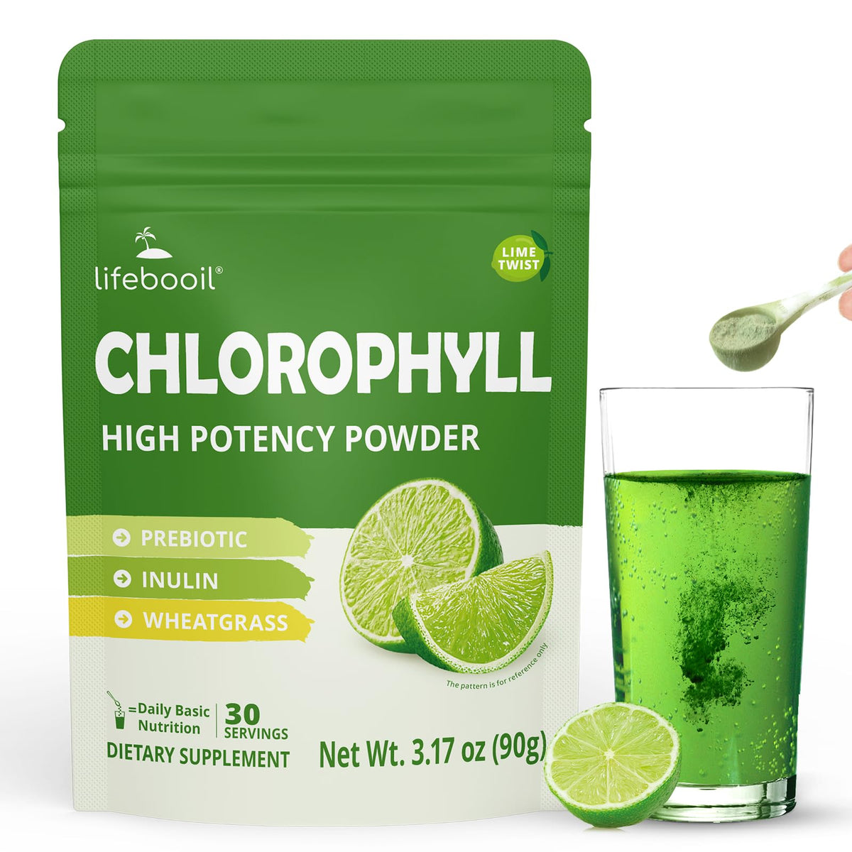 Chlorophyll Super Drink Mix Lime Twist front label