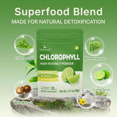 Inulin and wheatgrass ingredients displayed beside the mix