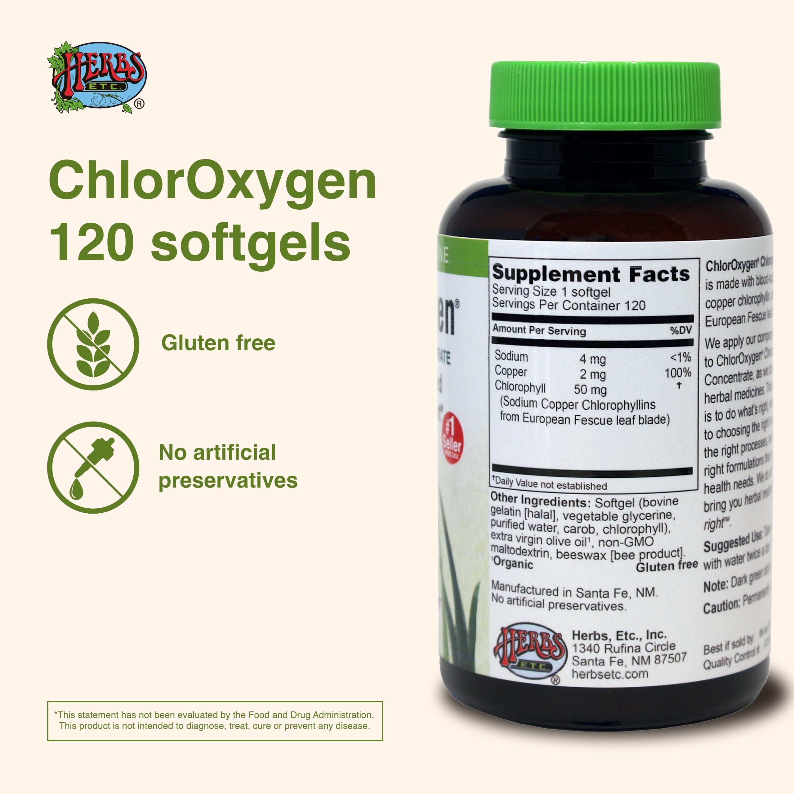ChlorOxygen Chlorophyll Concentrate bottle with 2-pack display