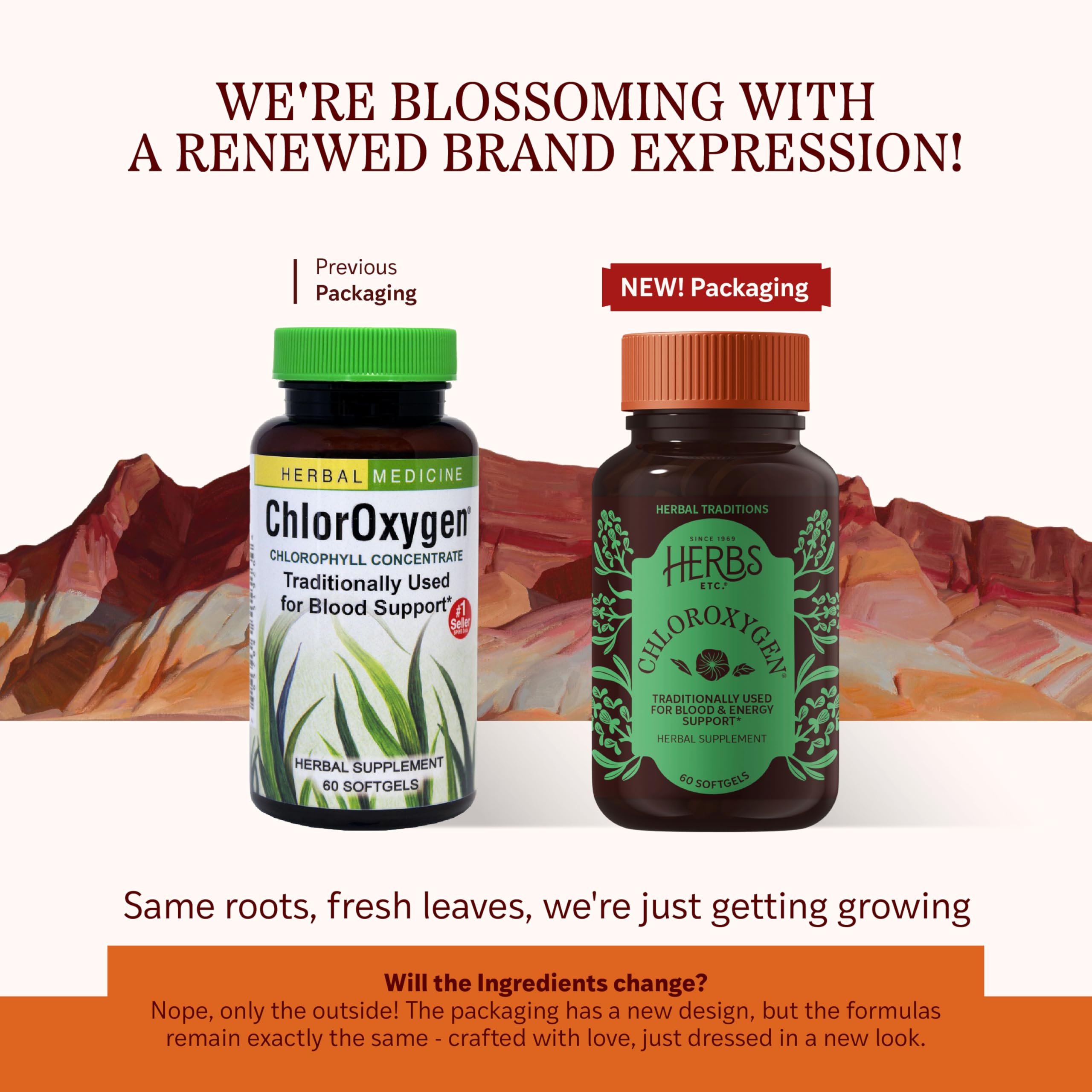 Chlorophyll concentrate ingredients and European fescue depiction