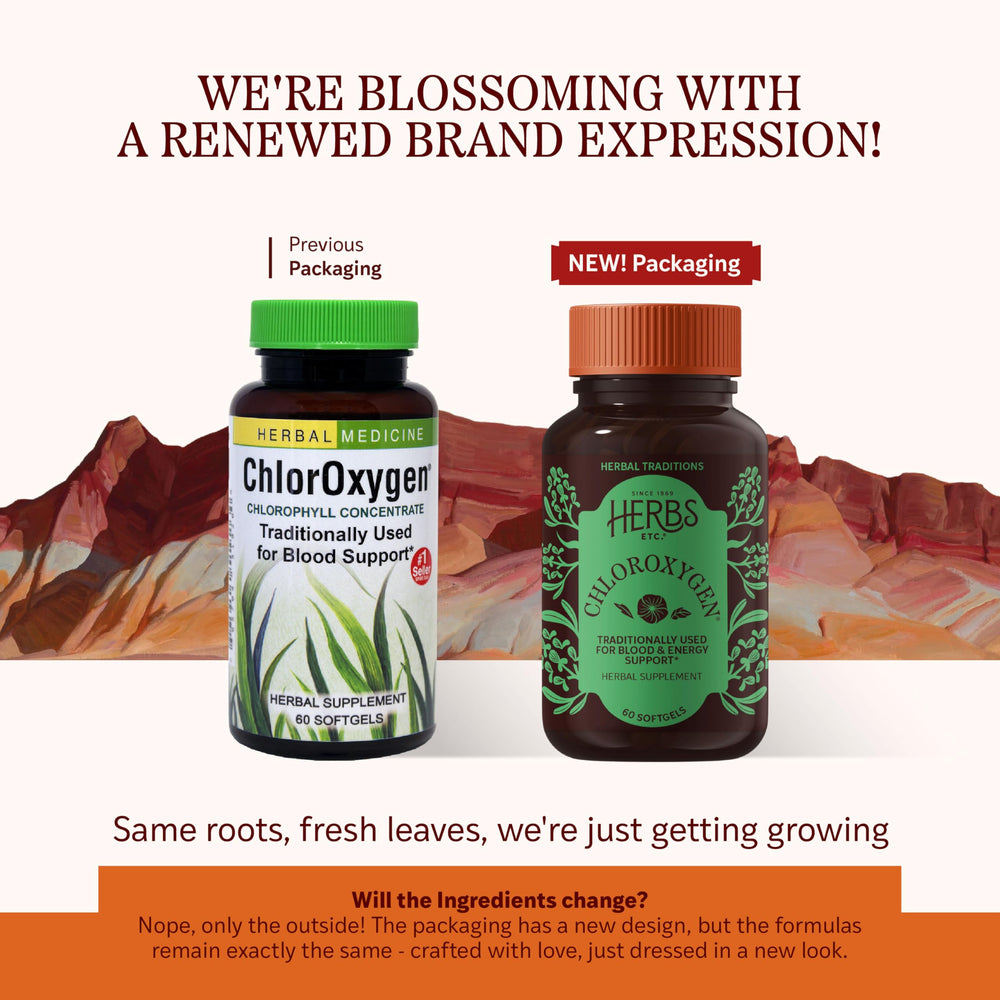 Chlorophyll concentrate ingredients and European fescue depiction