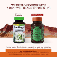 Chlorophyll concentrate ingredients and European fescue depiction