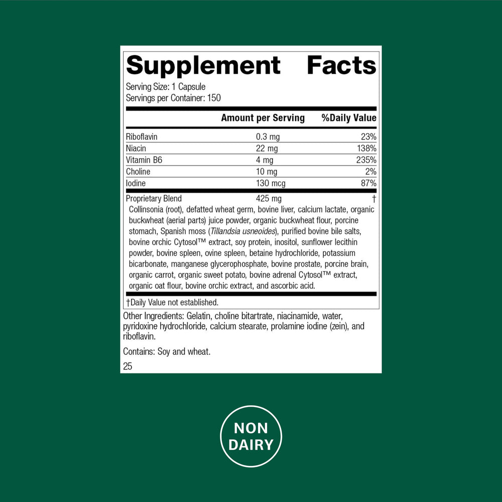 Cholaplex ingredients including Orchex, Cataplex B2 and Cataplex F