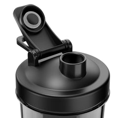 Cholas shaker in action pouring a smooth shake from the 24oz container.