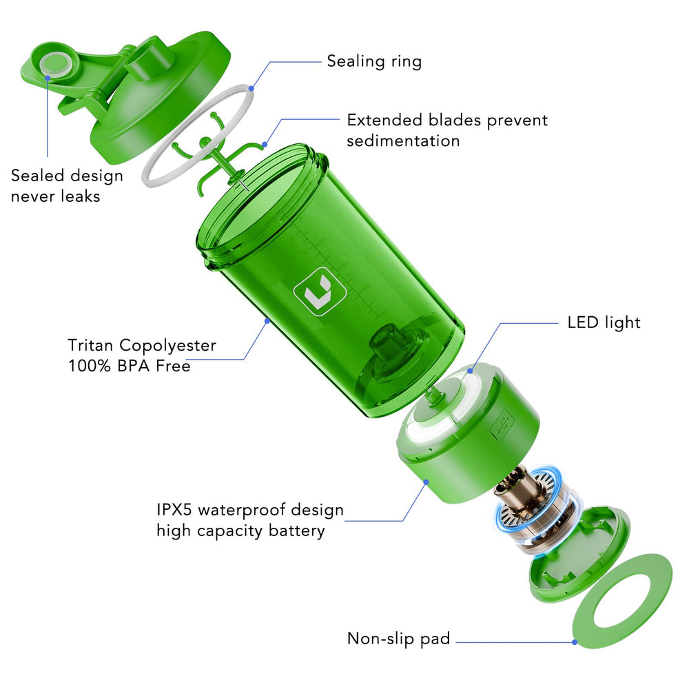 Cholas shaker removable base enables thorough cleaning after workouts.