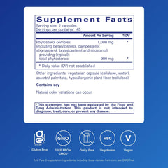 Close-up of CholestePure ingredient list showing phytosterols