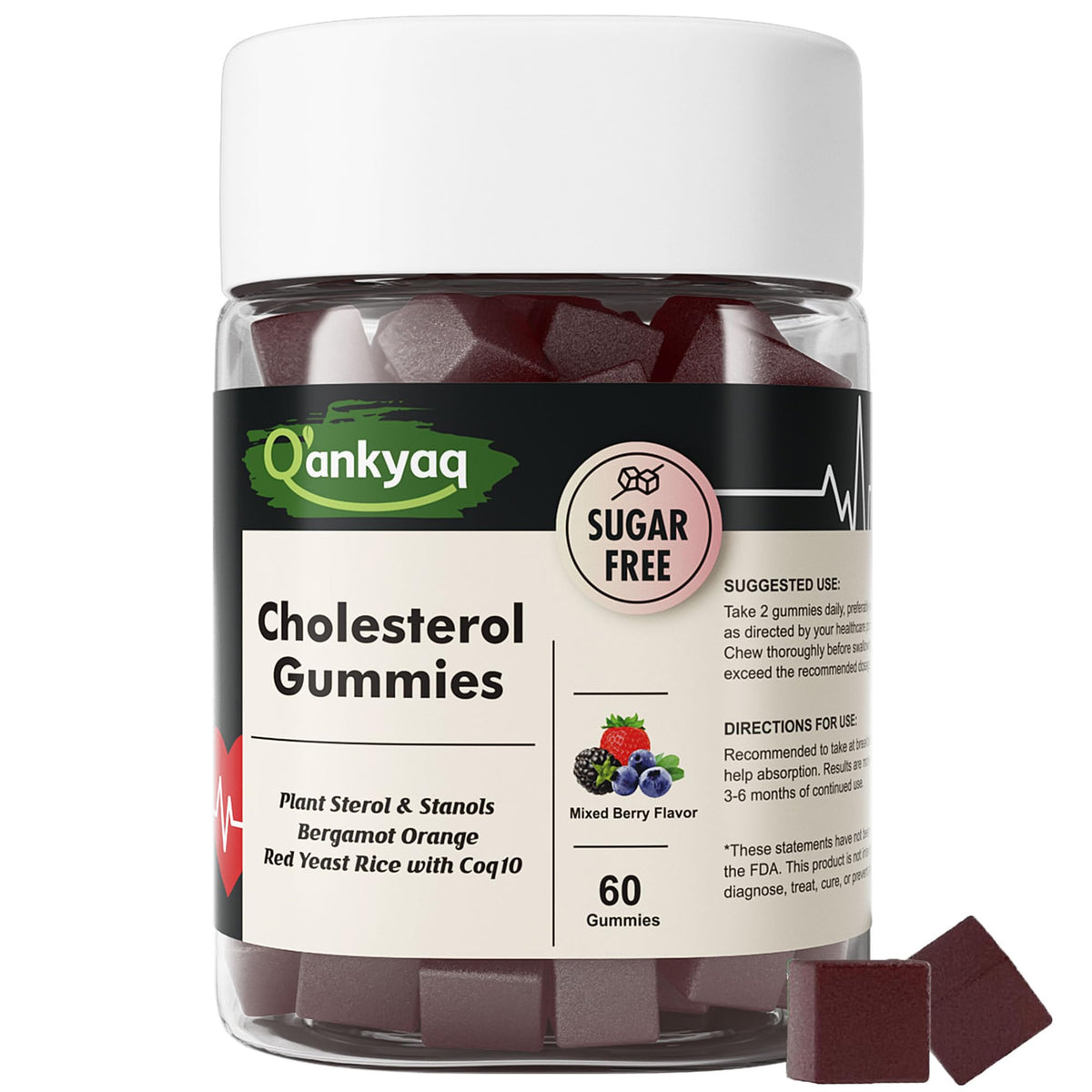 Cholesterol lowering gummies bottle and packaging