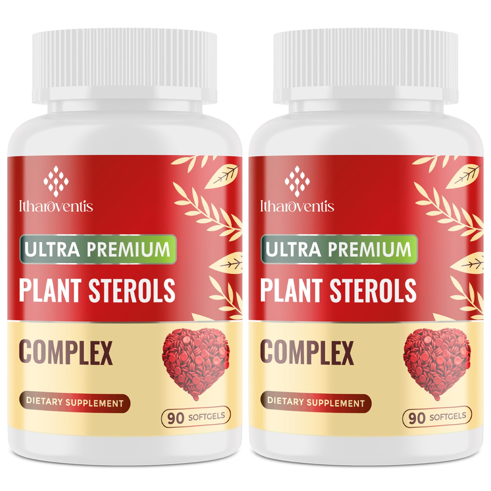 Bottle of cholesterol supplement showing plant sterols and Niacin