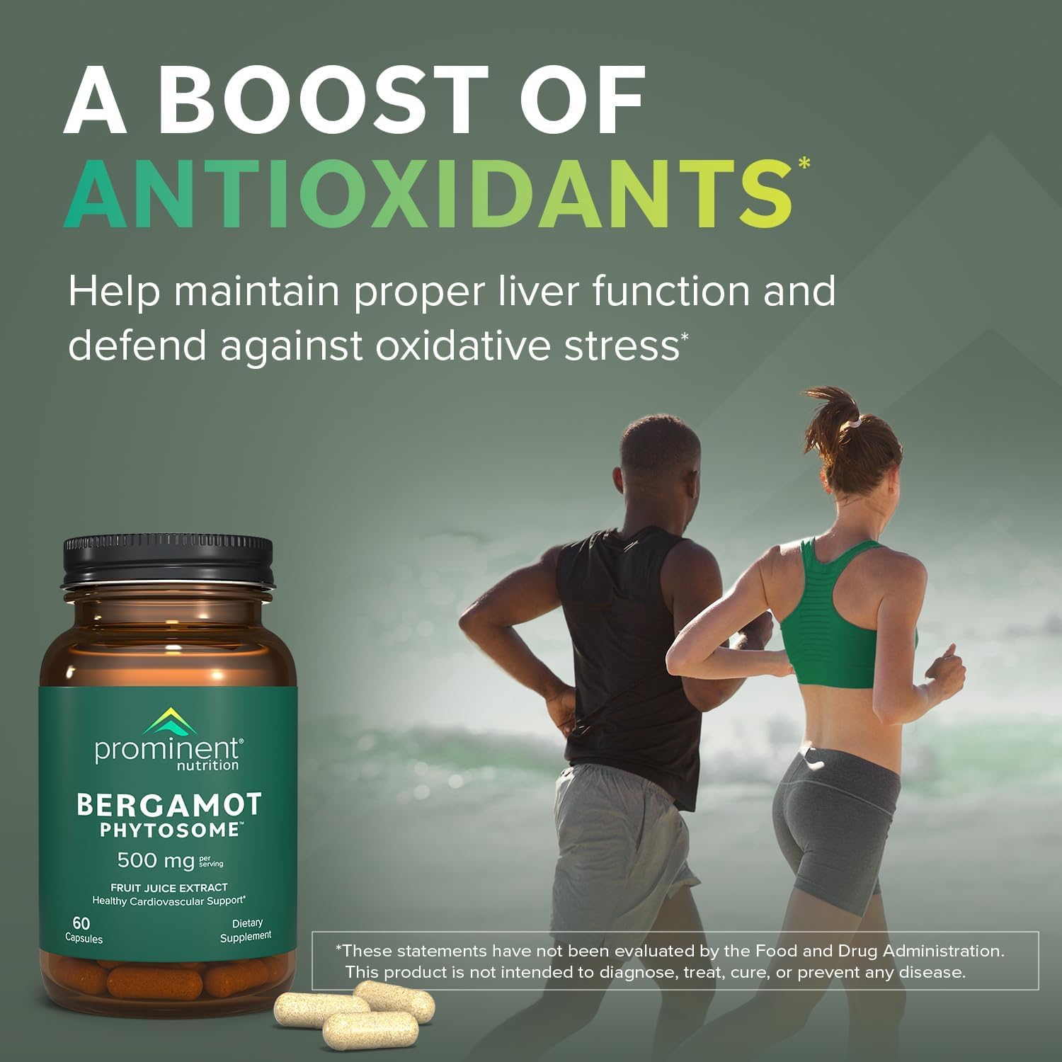 Label showing vegan and gluten-free citrus bergamot extract