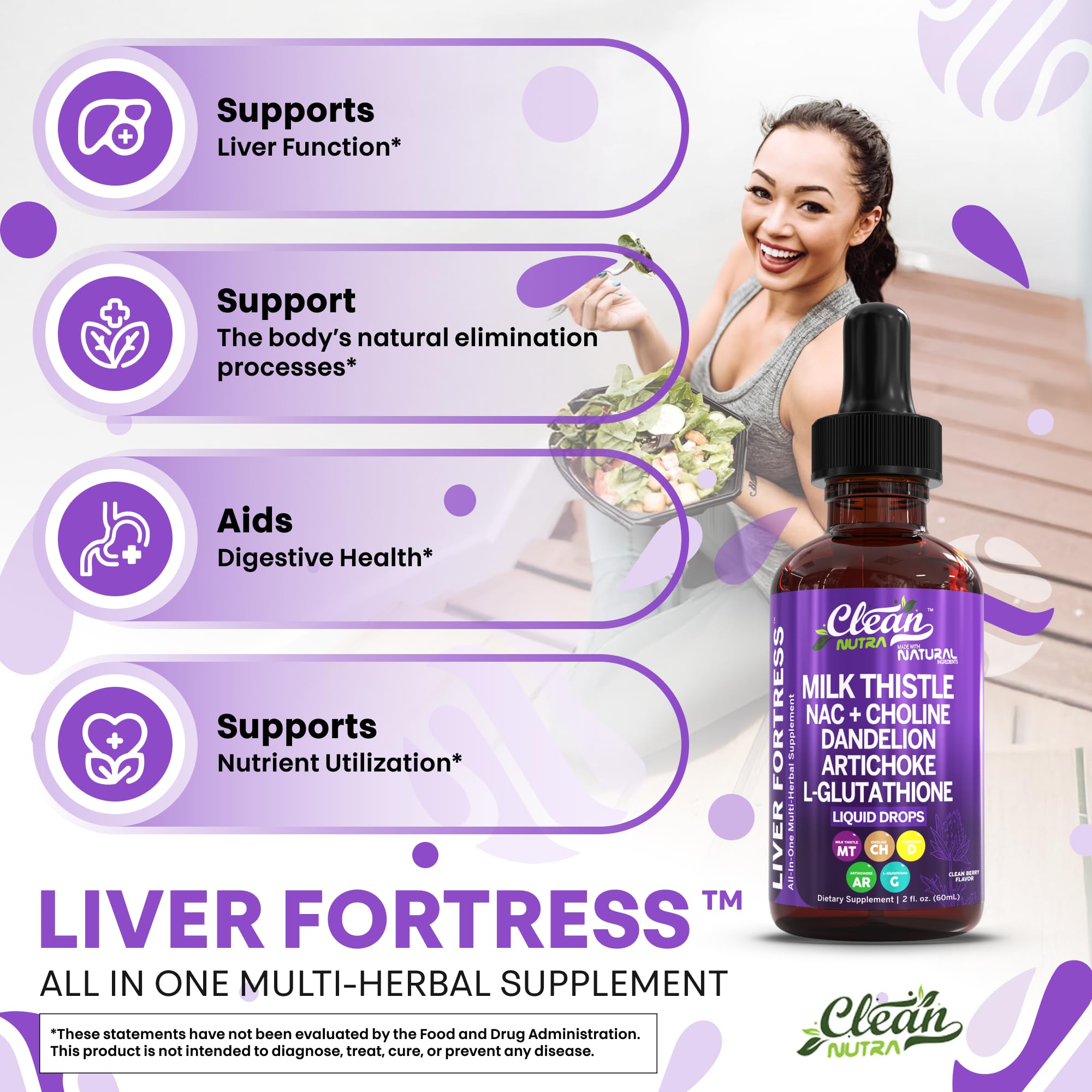 Choline inositol and liver support ingredients in liquid form