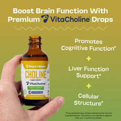 Bottle of Choline Liquid Drops Mixed Berry 60 mL