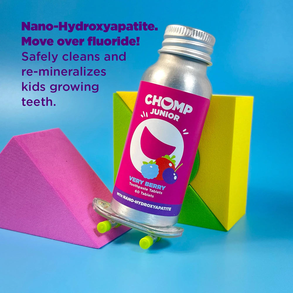 Refill pack packaging for Chomp Junior Very Berry tablets