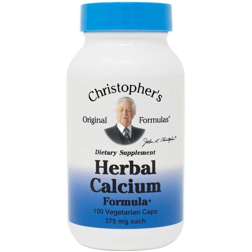 Four-bottle pack of Christopher's Herbal Calcium (100 capsules each)