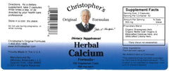 Product image showing Christopher's Herbal Calcium bottles and packaging