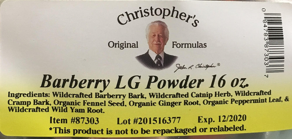 Barberry Powder 16 oz by Christopher's Original Formulas