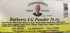 Barberry Powder 16 oz by Christopher's Original Formulas