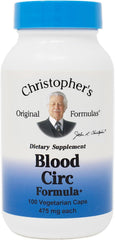 Christopher's Original Formulas Blood Circ Formula bottle highlights a herbal blend for circulatory support