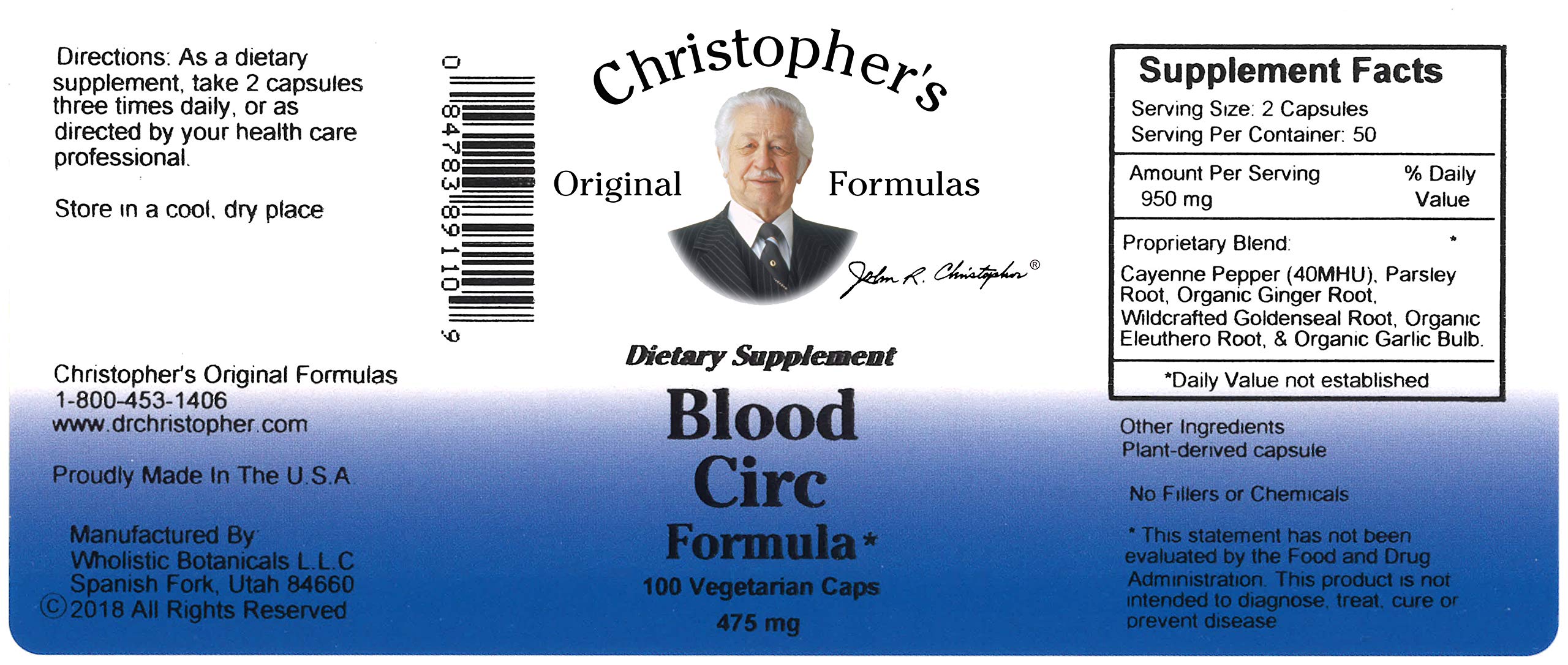Blood Circ Formula capsules in a bottle for daily routine use
