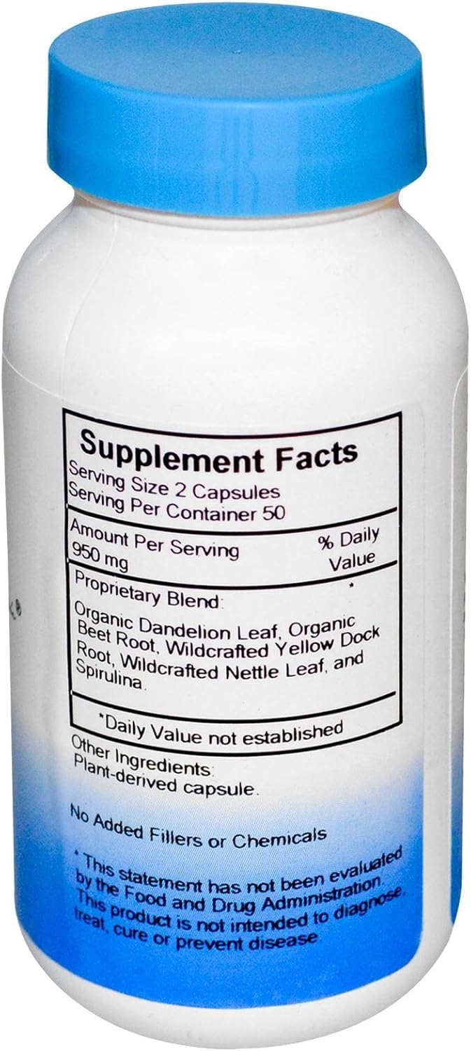 Two vegetarian capsules of Christopher's Original Formulas Herbal Iron Formula (450 mg)