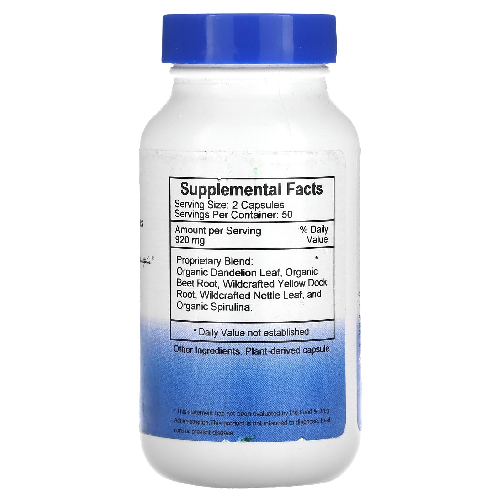 Ingredients: Yellow Dock Root, Dandelion Root, and Nettle Leaf