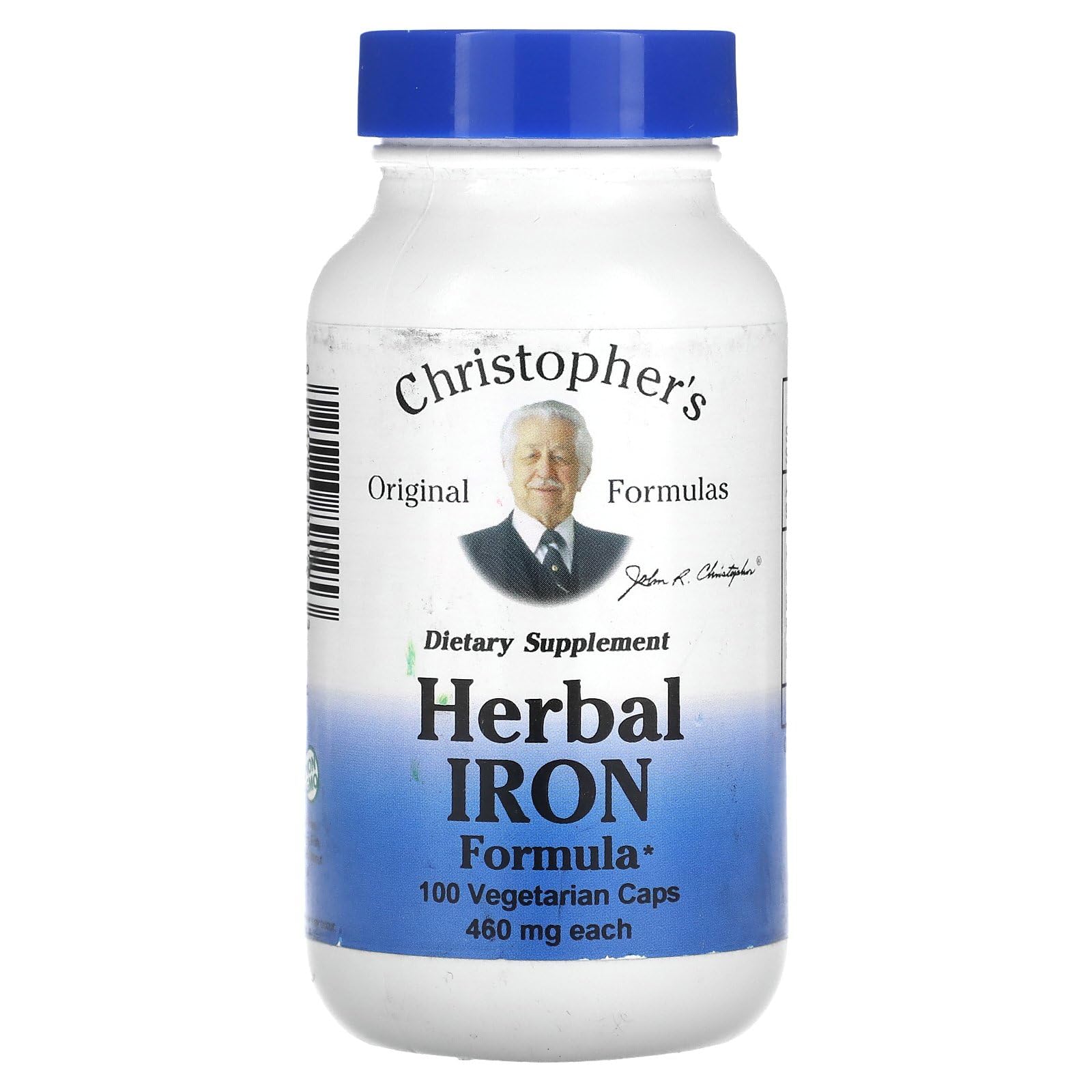 Bottle of Christopher's Original Formulas Herbal Iron Formula 450 mg