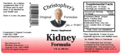 USA-made label on Christopher's Original Formulas Kidney Extract bottle
