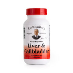 Bottle of Christopher's Original Formulas Liver & Gallbladder Formula capsules