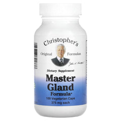 Bottle of Christopher's Original Formulas Master Gland Formula 100 VegiCaps with label