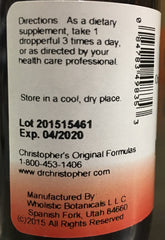 Milk Thistle Seed bottle label close-up