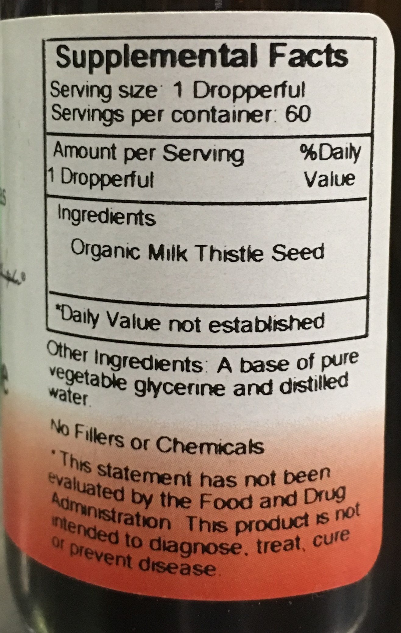 Dropper bottle with Milk Thistle Seed product