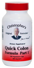 Christopher's Original Formulas Quick Colon Part 1 bottle — daily colon support capsules.