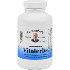 Vitalerbs bottle with 180 vegetarian capsules