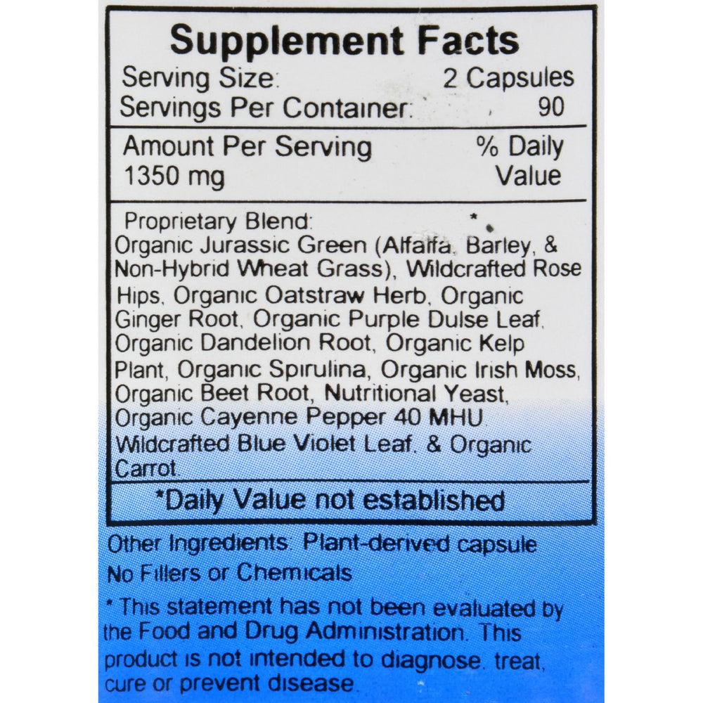 Vitalerbs product label featuring herbal blend and 180 capsules