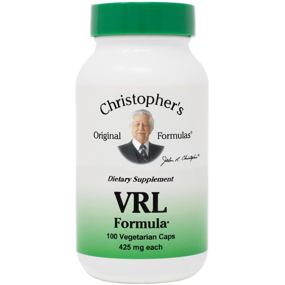 Bottle of Christopher's Original Formulas VRL Formula for immune support, 100 vegetarian capsules