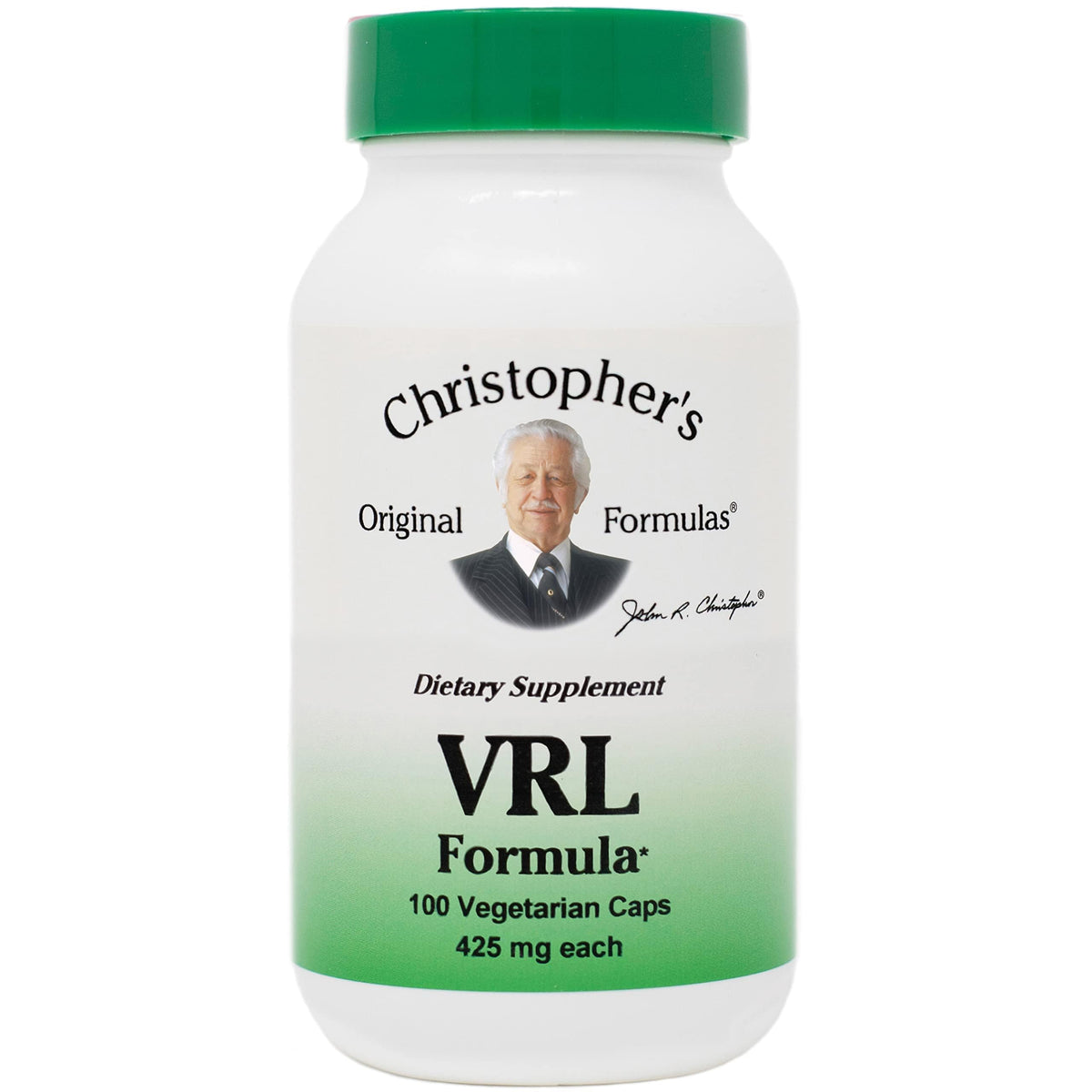 Bottle of Christopher's Original Formulas VRL Formula for immune support, 100 vegetarian capsules
